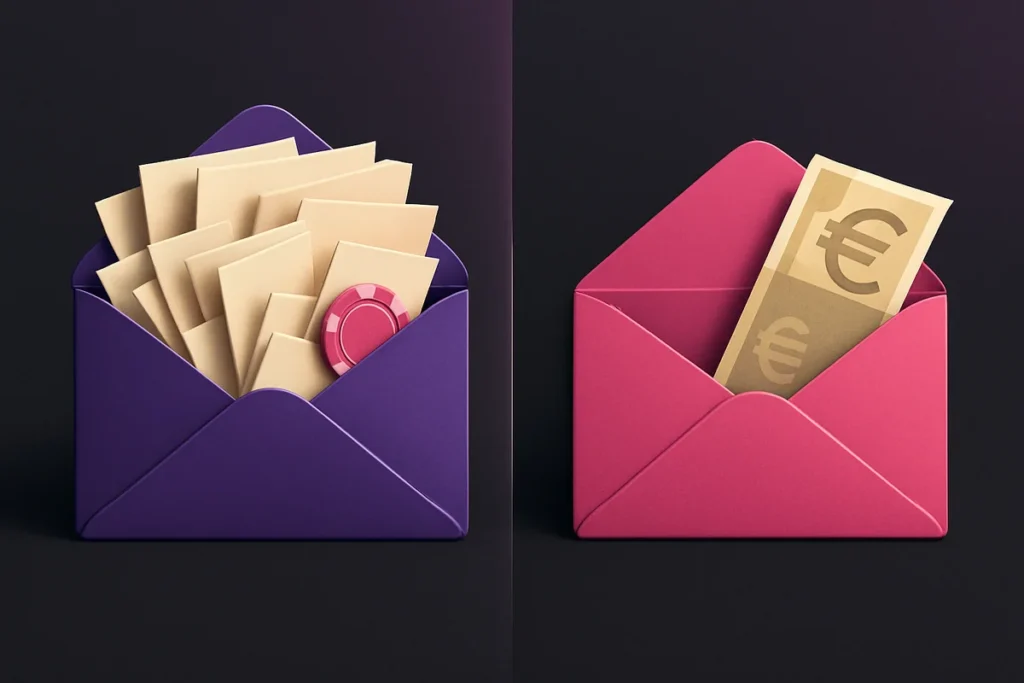 Cashback versus welkomstbonus zonder CRUKS — envelop-vergelijking